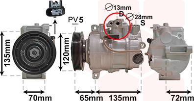 Van Wezel 3001K701 - Компресор, кондиціонер autocars.com.ua