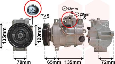 Van Wezel 3001K703 - Компресор, кондиціонер autocars.com.ua