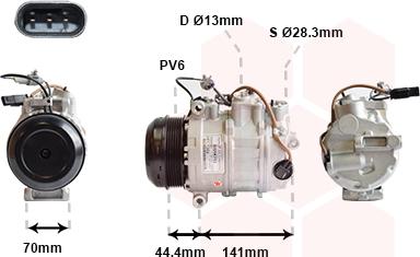 Van Wezel 3001K713 - Компрессор кондиционера avtokuzovplus.com.ua