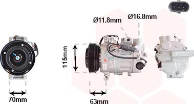 Van Wezel 3001K727 - Компрессор кондиционера autodnr.net