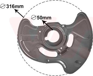 Van Wezel 3032371 - Відбивач, диск гальмівного механізму autocars.com.ua