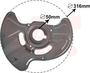 Van Wezel 3032372 - Відбивач, диск гальмівного механізму autocars.com.ua