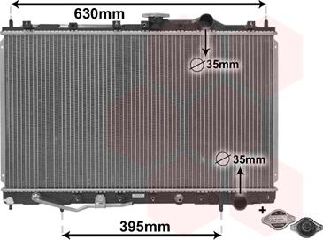 Van Wezel 32002087 - Радіатор, охолодження двигуна autocars.com.ua