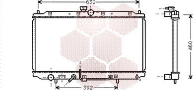 Van Wezel 32002112 - Радіатор, охолодження двигуна autocars.com.ua