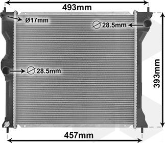 Van Wezel 32002243 - Радіатор, охолодження двигуна autocars.com.ua