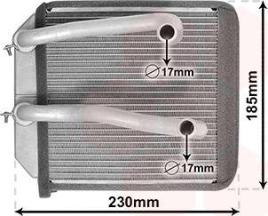 Van Wezel 32006260 - Теплообмінник, опалення салону autocars.com.ua