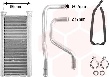 Van Wezel 32006289 - Теплообмінник, опалення салону autocars.com.ua