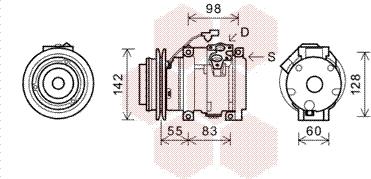 Van Wezel 3200K219 - Компрессор кондиционера autodnr.net