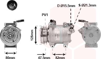 Van Wezel 3201K700 - Компресор, кондиціонер autocars.com.ua