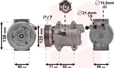 Van Wezel 3300K377 - Компрессор кондиционера avtokuzovplus.com.ua