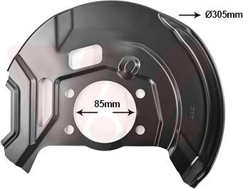 Van Wezel 3391372 - Відбивач, диск гальмівного механізму autocars.com.ua