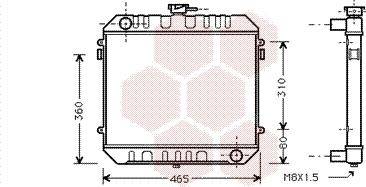 Van Wezel 37002027 - Радіатор, охолодження двигуна autocars.com.ua