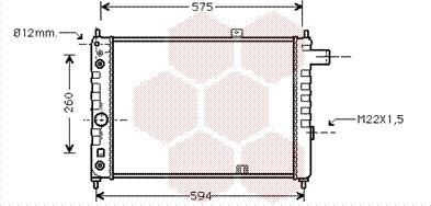 Van Wezel 37002051 - Радіатор, охолодження двигуна autocars.com.ua