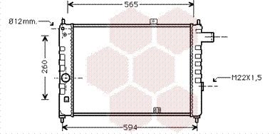 Van Wezel 37002052 - Радіатор, охолодження двигуна autocars.com.ua