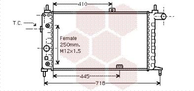 Van Wezel 37002067 - Радіатор, охолодження двигуна autocars.com.ua