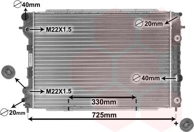 Van Wezel 37002199 - Радіатор, охолодження двигуна autocars.com.ua