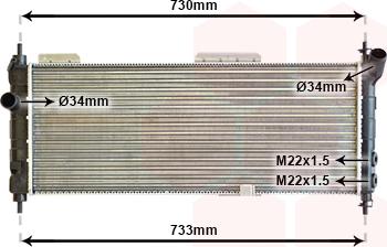 Van Wezel 37002203 - Радіатор, охолодження двигуна autocars.com.ua