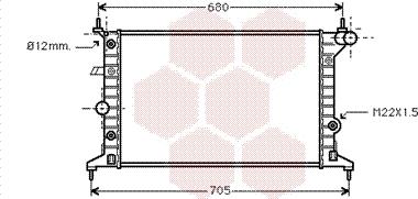 Van Wezel 37002219 - Радиатор, охлаждение двигателя avtokuzovplus.com.ua