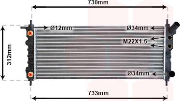 Van Wezel 37002264 - Радиатор, охлаждение двигателя autodnr.net