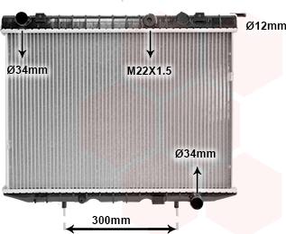 Van Wezel 37002337 - Радіатор, охолодження двигуна autocars.com.ua