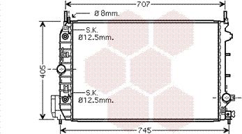 Van Wezel 37002388 - Радіатор, охолодження двигуна autocars.com.ua