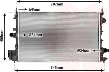Van Wezel 37002396 - Радіатор, охолодження двигуна autocars.com.ua