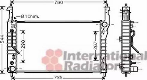 Van Wezel 37002424 - Радіатор, охолодження двигуна autocars.com.ua