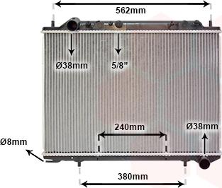 Van Wezel 37002441 - Радиатор, охлаждение двигателя avtokuzovplus.com.ua