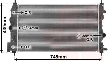 Van Wezel 37002547 - Радиатор, охлаждение двигателя autodnr.net