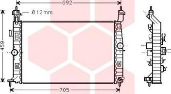 Van Wezel 37002583 - Радіатор, охолодження двигуна autocars.com.ua