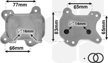 Van Wezel 37003581 - Радіатор масляний OPEL ASTRA G вир-во Van Wezel autocars.com.ua