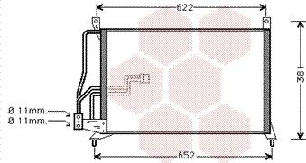 Van Wezel 37005231 - Конденсатор, кондиціонер autocars.com.ua