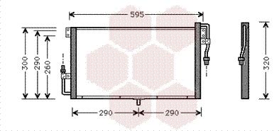 Van Wezel 37005268 - Конденсатор, кондиціонер autocars.com.ua