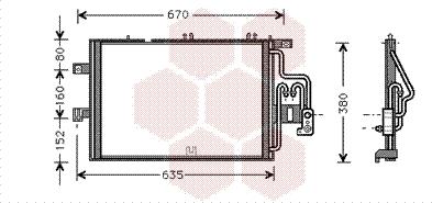 Van Wezel 37005309 - Конденсатор кондиционера avtokuzovplus.com.ua