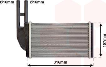 Van Wezel 37006004 - Теплообмінник, опалення салону autocars.com.ua