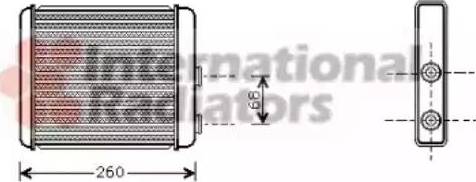 Van Wezel 37006260 - Теплообмінник, опалення салону autocars.com.ua