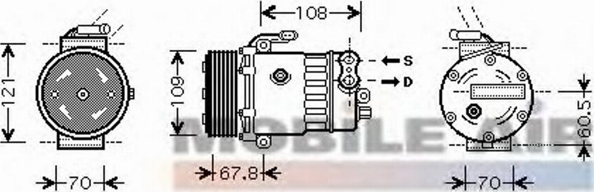 Van Wezel 3700K139 - Электромагнитное сцепление, компрессор avtokuzovplus.com.ua