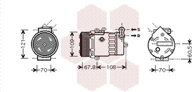 Van Wezel 3700K377 - Компрессор кондиционера avtokuzovplus.com.ua