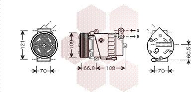 Van Wezel 3700K389 - Компресор, кондиціонер autocars.com.ua