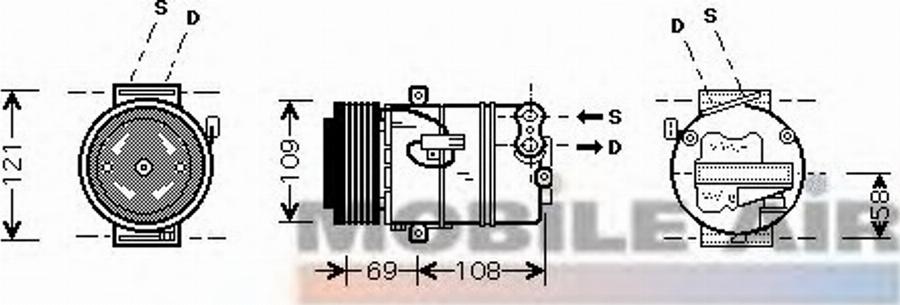 Van Wezel 3700K426 - Компрессор кондиционера avtokuzovplus.com.ua