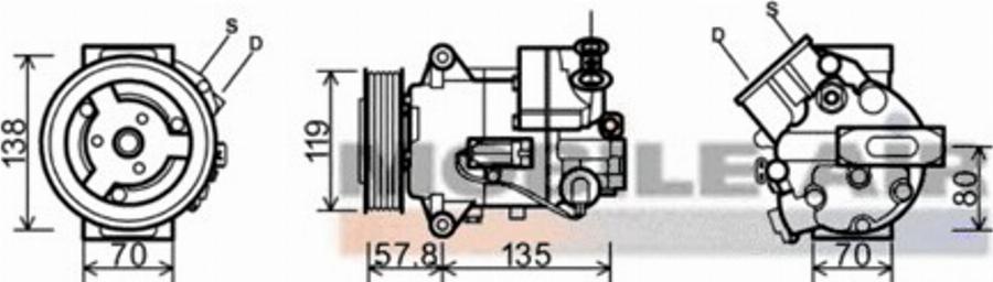 Van Wezel 3700K495 - Компрессор кондиционера avtokuzovplus.com.ua