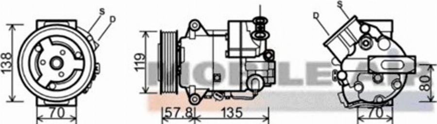 Van Wezel 3700K497 - Компрессор кондиционера avtokuzovplus.com.ua