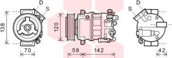 Van Wezel 3700K576 - Компресор, кондиціонер autocars.com.ua