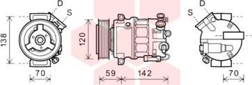 Van Wezel 3700K577 - Компресор, кондиціонер autocars.com.ua