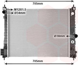 Van Wezel 37012718 - Радіатор, охолодження двигуна autocars.com.ua