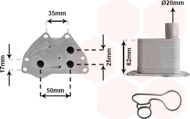 Van Wezel 37013704 - Масляный радиатор, двигательное масло avtokuzovplus.com.ua