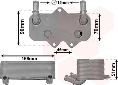 Van Wezel 37013710 - Масляний радіатор, рухове масло autocars.com.ua