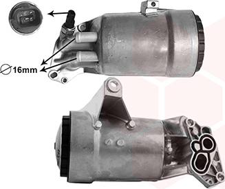 Van Wezel 37013736 - Корпус, масляний фільтр autocars.com.ua