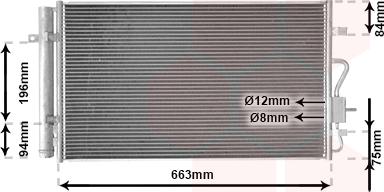 Van Wezel 37015710 - Конденсатор, кондиціонер autocars.com.ua