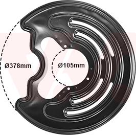 Van Wezel 3794374 - Отражатель, защита, тормозной диск avtokuzovplus.com.ua